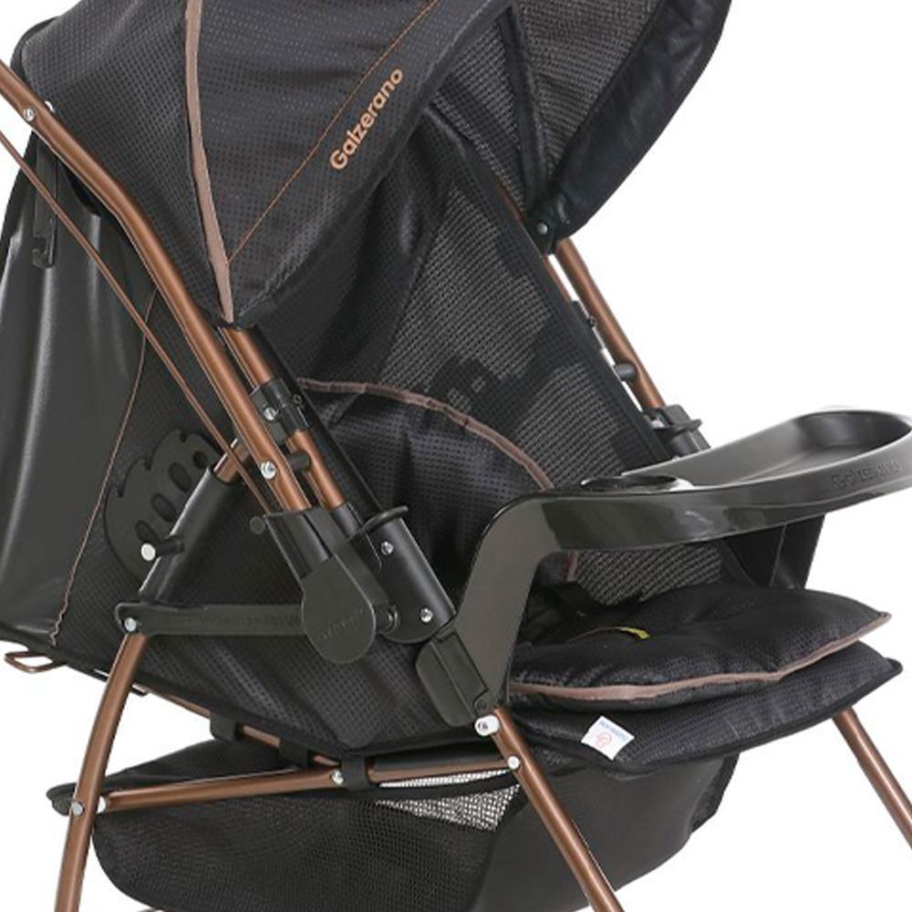 Carrinho De Bebê Galzerano Milano Reversível Preto Cobre - 5