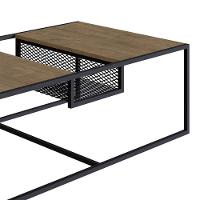 Mesa De Centro York 100cm Estrutura Preto Fosco - Vermont - 5