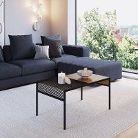 Mesa De Centro York 80cm Estrutura Preto Fosco - Vermont - 3