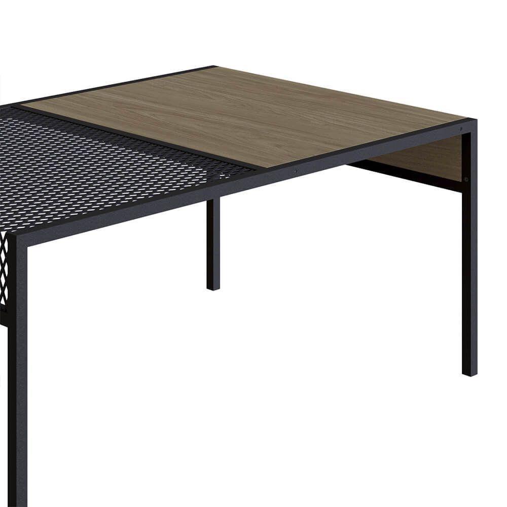 Mesa De Centro York 80cm Estrutura Preto Fosco - Hanover - 4