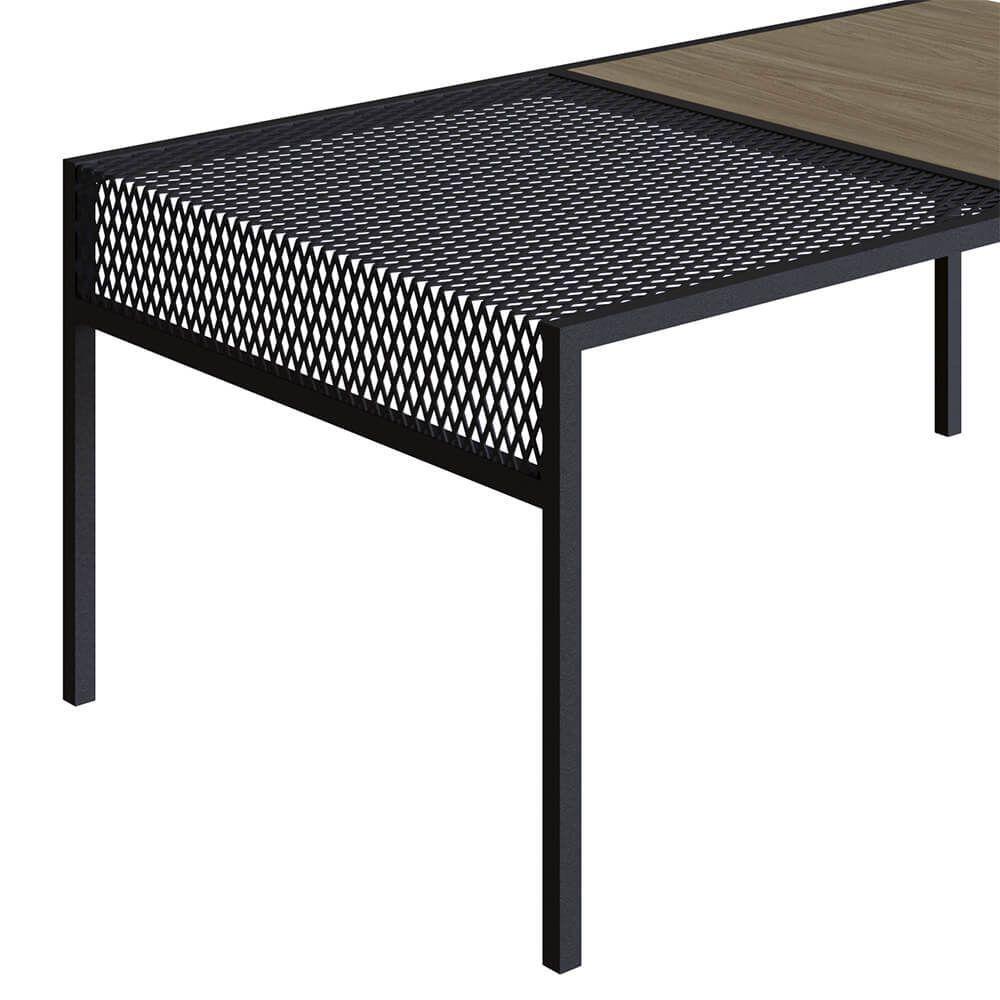 Mesa De Centro York 80cm Estrutura Preto Fosco - Hanover - 5