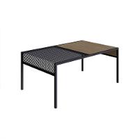 Mesa De Centro York 80cm Estrutura Preto Fosco - Hanover - 1