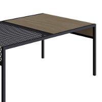 Mesa De Centro York 80cm Estrutura Preto Fosco - Hanover