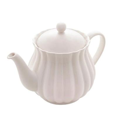 Bule Para Chá De Porcelana Petala Branco Matt 950ml