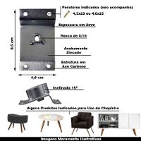 Kit 4 Chapinhas Inclinada 15º Tubo Pés Palito 5/16 Zincada - 6