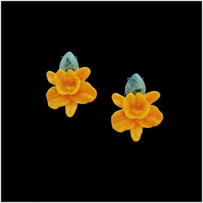 Brinco Orquídea Amarelo.