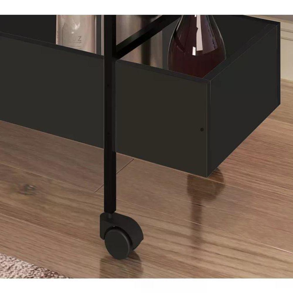 Carrinho Bar Com Rodizios 27813 Preto - 4