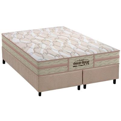 Cama Box Queen: Colchão Anatômico Probel Ag65 Guarda Costas Mega Firme + Base Clean(158X198)