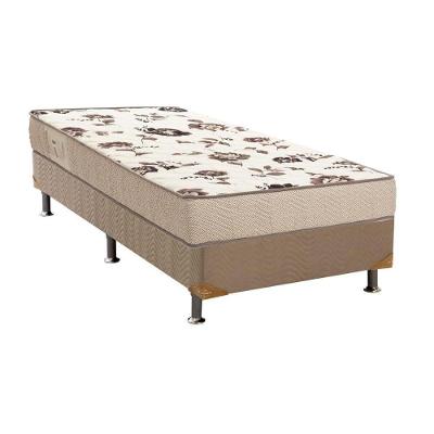 Cama Box Solteiro: Colchão Anatômico Ortobom D33/EP Fort Tech ISO 100 + Base CRC Suede Clean(88x188)