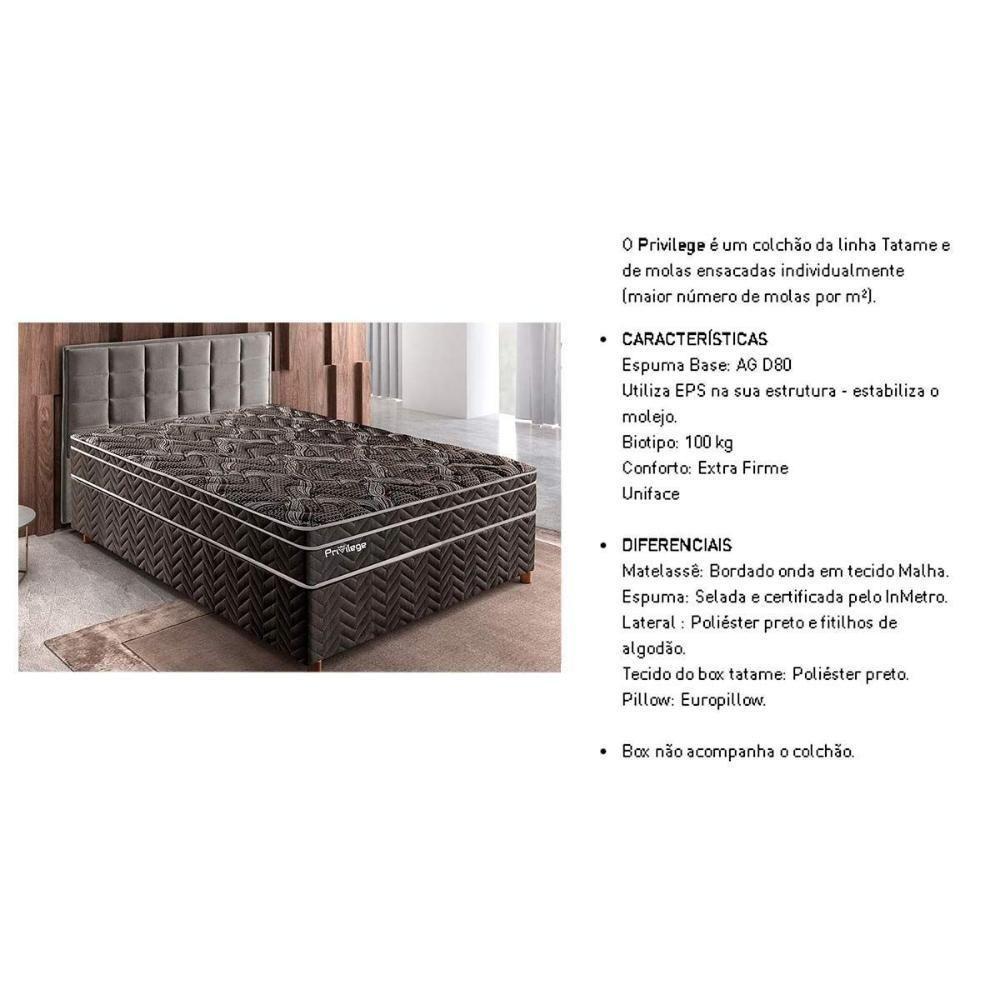 Cama Box Queen: Colchão Molas Ensacadas Paropas Masterpocket Privilege + Base Black(158X198X24) - 7