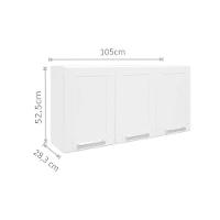 Cozinha Modulada Bertolini Múltipla  4 Peças (2 Armários + 1 Balcão + 1 Paneleiro) C4P72 Branco