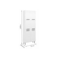 Cozinha Modulada Bertolini Múltipla  4 Peças (2 Armários + 1 Balcão + 1 Paneleiro) C4P72 Branco - 5