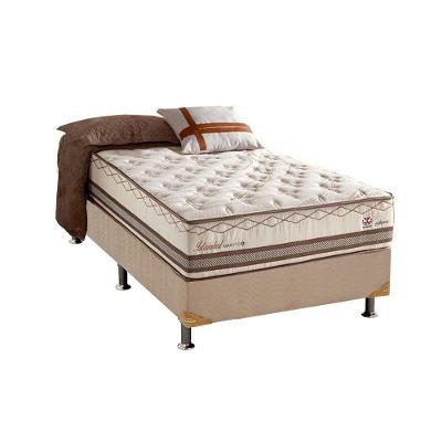 Cama Box Solteiro: Colchão Molas Herval Maxspring Istambul + Base Crc Suede Clean(88X188)