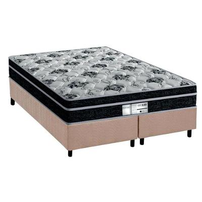 Cama Box Queen: Colchão Molas Probel Prolastic Born + Base Crc Suede Clean(158X198)