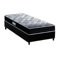 Cama Box Solteiro: Colchão Anatômico Probel D33/EP Advanced Tech1500 + Base CRC Suede Black(88x188) - 1