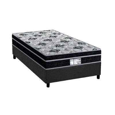 Cama Box Solteiro: Colchão Molas Probel Prolastic Born + Base Crc Suede Gray(88X188)