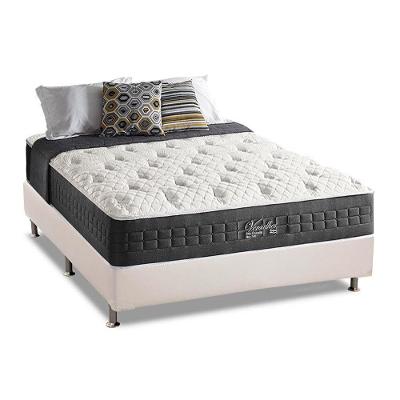Cama Box Casal: Colchão Molas Ensacadas Anjos Masterpocket Versalhes + Base White(138X188)
