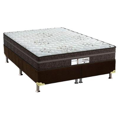 Cama Box Queen: Colchão Molas Ensacadas Probel Masterpocket Evolution + Base Brown(158X198)