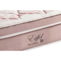 Cama Box Solteiro: Colchão Molas Anjos Superlastic Eiffel + Base Courano White(88x188) - 2