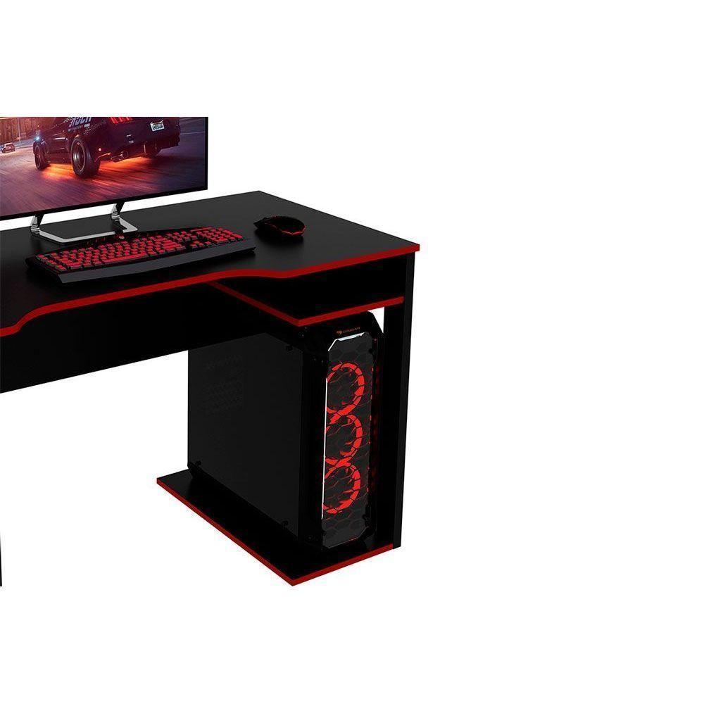 Mesa Computador Gamer  ME4161 Preto/Vermelho - Tecno Mobili - 2