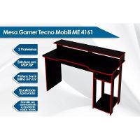 Mesa Computador Gamer  ME4161 Preto/Vermelho - Tecno Mobili - 6