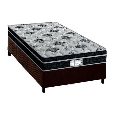 Cama Box Solteiro: Colchão Molas Probel Prolastic Born + Base Crc Suede Brown(88X188)