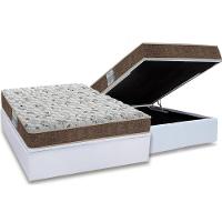 Cama Box Baú Casal: Colchão Espuma D45 Probel ProDormir Advanced + Base CRC Courano White(138x188) - 1