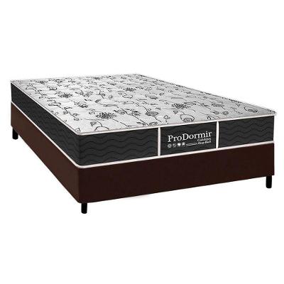Cama Box Casal: Colchão Molas Probel Prolastic Sleep + Base Crc Suede Brown(138X188)