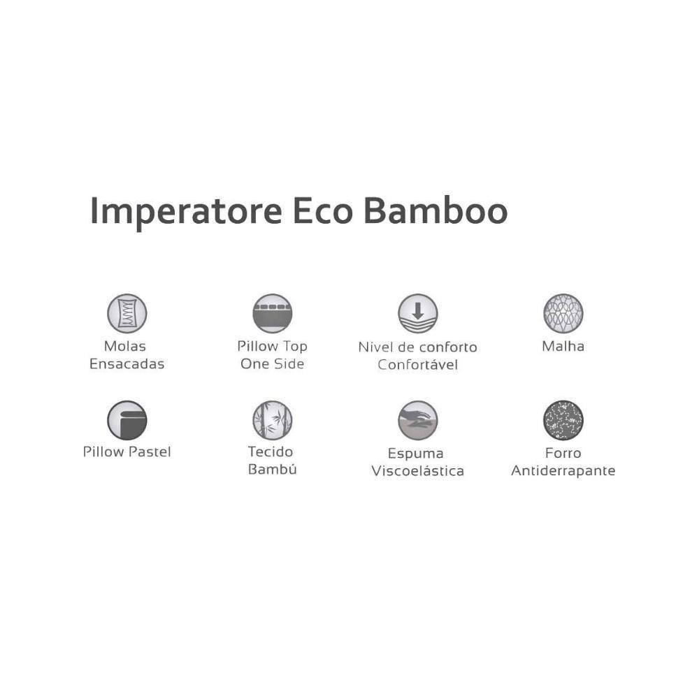 Cama Box King: Colchão Molas Ensacadas Herval MasterPocket Imperatore Eco Bamboo + Base Velvet Gray(193x203) - 3