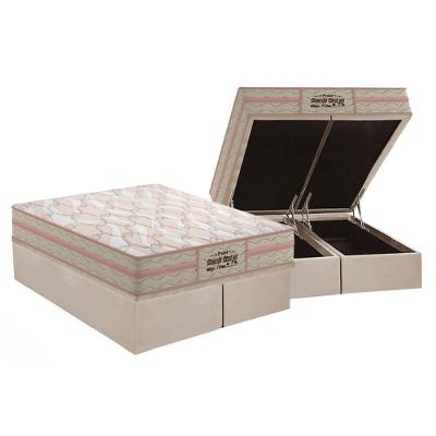 Cama Box Baú Queen: Colchão Ortopédico Probel D26 / Ag65 Mega + Base Clean(158X198)