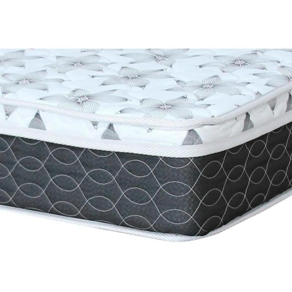 Cama Box King: Colchão Molas Bonnel Castor Class + Base Crc Suede Black(193X203) - 2