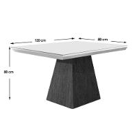 Sala De Jantar Completa Luna 120Cm + 4 Cadeiras Grécia Imbuia/Capuccino Chocolate - Rufato - 3