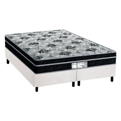 Cama Box Queen: Colchão Molas Probel Prolastic Born + Base Crc Courano White(158X198)