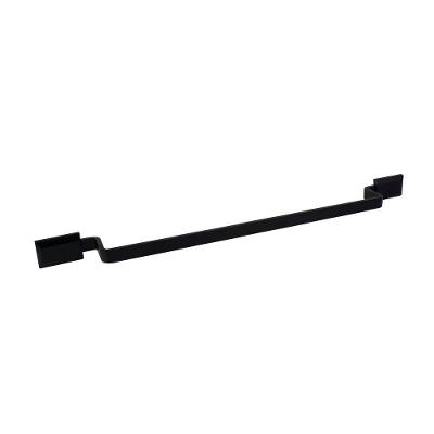 Porta Toalha De Banho Toalheiro Aluminio Preto Fosco