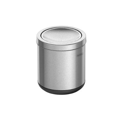 Lixeira Tramontina Capsula Basculante 7lAço Inox Prata