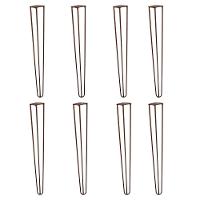 Kit 8 Pés De Metal 60 Cm Mesa De Canto Aparador Bronze - 1