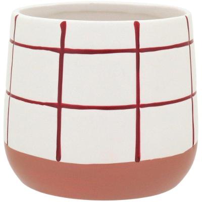 Dorita Cachepô 10X11X11Cm Cerâmica Vermelho