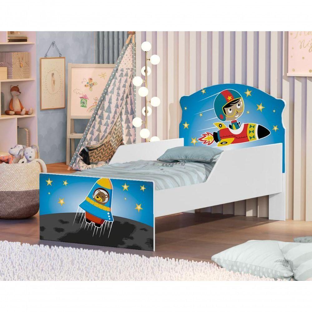 Cama Infantil Astro No Espaço Com Colchão - 2
