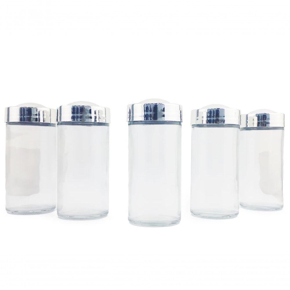 Kit Porta Condimento Com Suporte Vertical 10 Potes De Vidro - 6