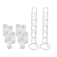 Kit Porta Condimento Com Suporte Vertical 10 Potes De Vidro - 1