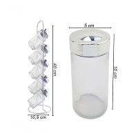 Kit Porta Condimento Com Suporte Vertical 10 Potes De Vidro - 2