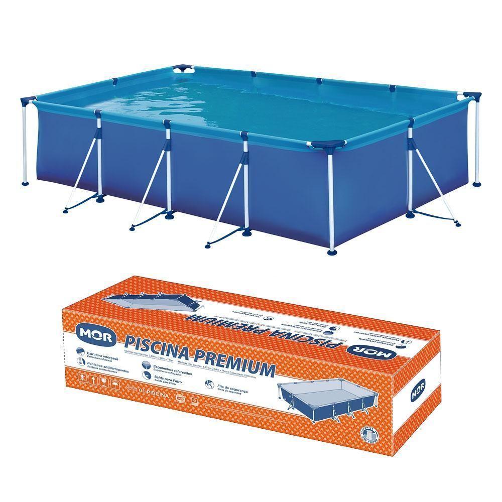 Piscina Retangular 6200 Litros Estruturada Premium Mor - 9