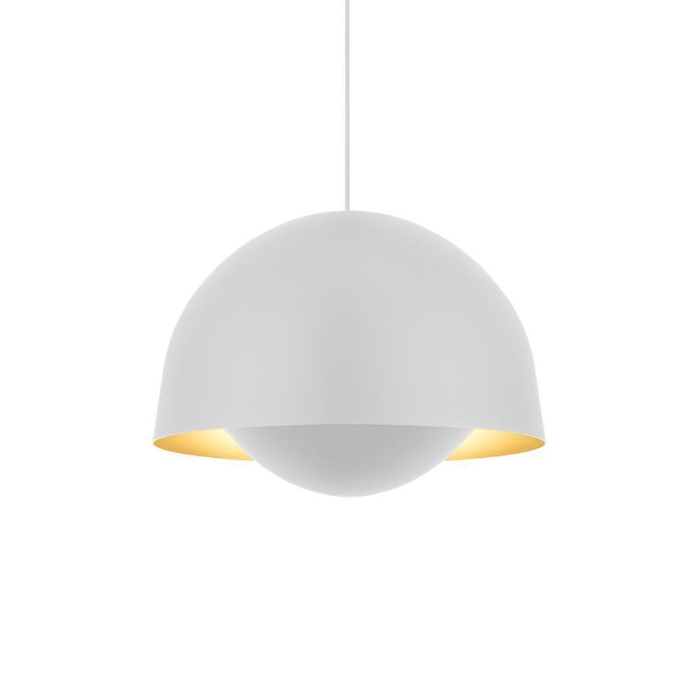 Lustre Pendente Blumenau Ergo E27 Bivolt Branco Fosco - 1