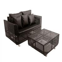 Jogo De Sofá E Poltronas Malibu Com Mesa Em Alumínio Preto - 7