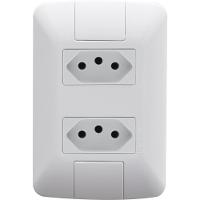 Kit 12 Conjunto 4x2 2 Tomadas 2p+t Tramontina 10a 250v Branco - 1