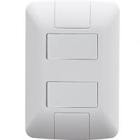 Kit 6 Conjunto 4x2 2 Interruptores Tramontina Aria 6a 250v - 1