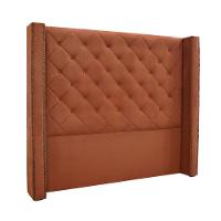 Cabeceira Cama Box Casal 140cm E Recamier Vicenza Veludo Cobre S04 - D'rossi - 1