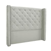 Cabeceira Cama Box Casal 140cm E Recamier Vicenza Veludo Prata S04 - D'rossi - 1