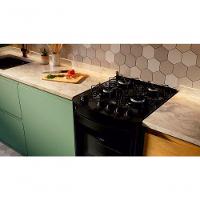 Fogão Consul 4 Bocas com Mesa de Vidro e Grades Individuais Super Estáveis Preto CFO4VBEUNA Bivolt