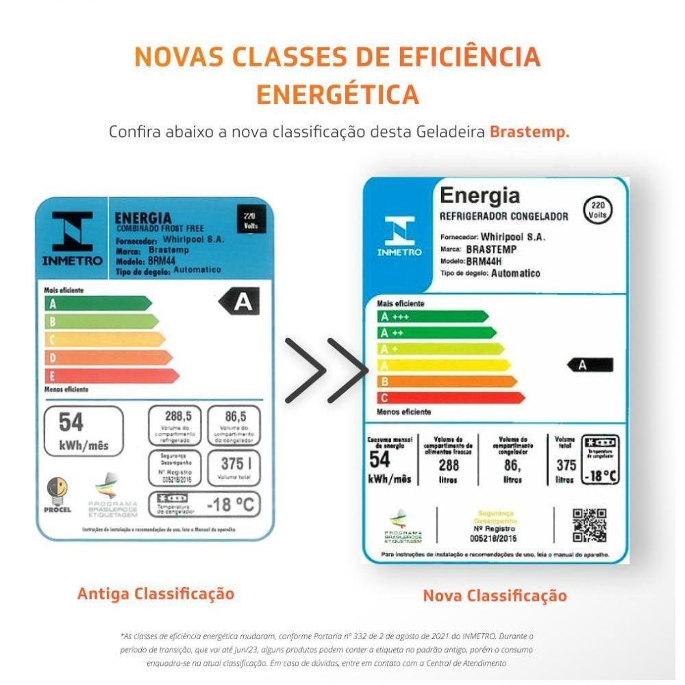 Geladeira Duplex Brastemp 375 Litros Frost Free Inox BRM44HK 220V - 5